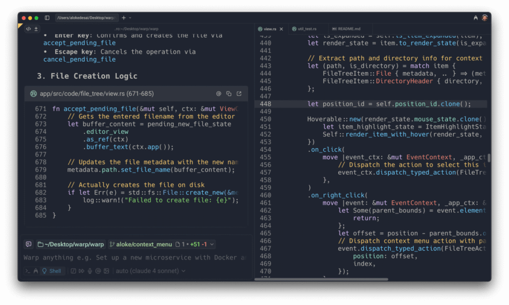 Warp brings new diff-tracking tools to the AI coding arms race