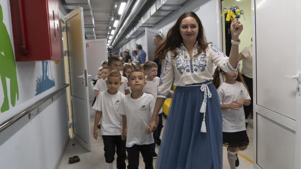 Ukrainian children start new school year