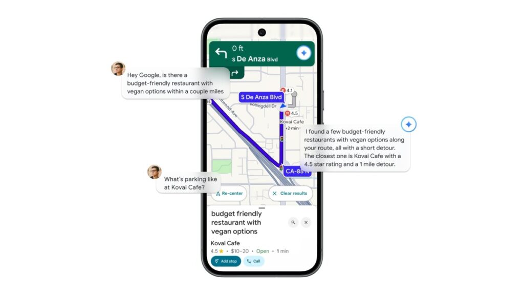 Google Maps bakes in Gemini to improve navigation and hands-free use