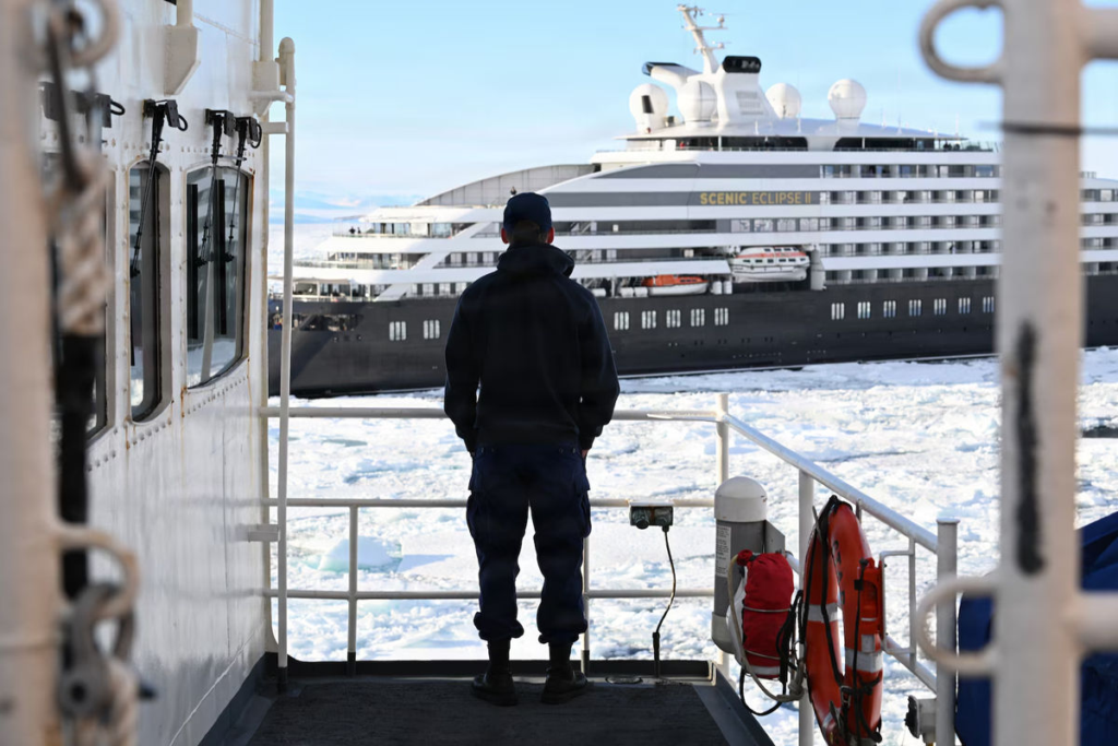 US Coast Guard Assists Expedition Cruise Ship in Antarctica